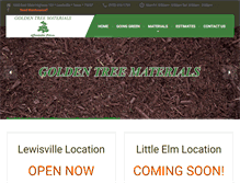 Tablet Screenshot of goldentreematerials.com